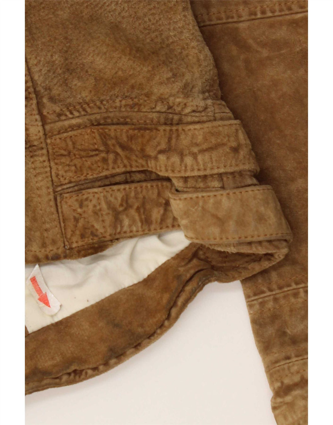 Jacheta de piele intoarsa pentru femei Zara UK 12 Medium Beige