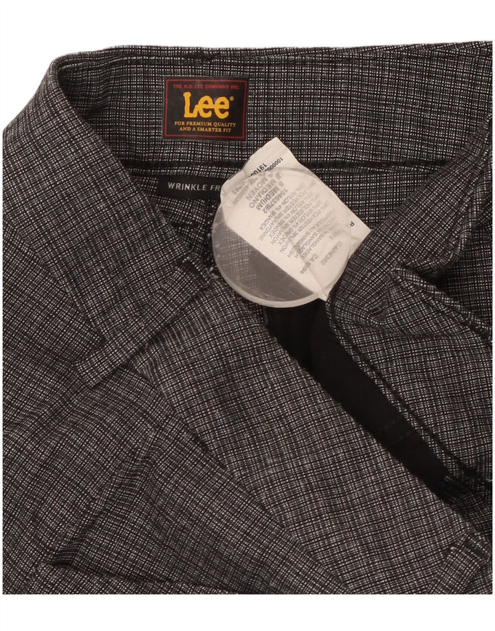 Pantaloni casual drepti pentru femei Lee US 8 Medium W34 L31 Gri Check