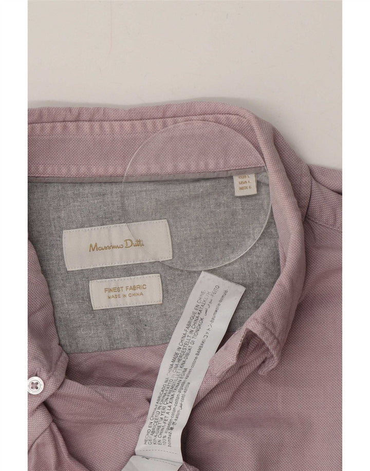 Camasa Massimo Dutti pentru barbati, mare, roz bumbac