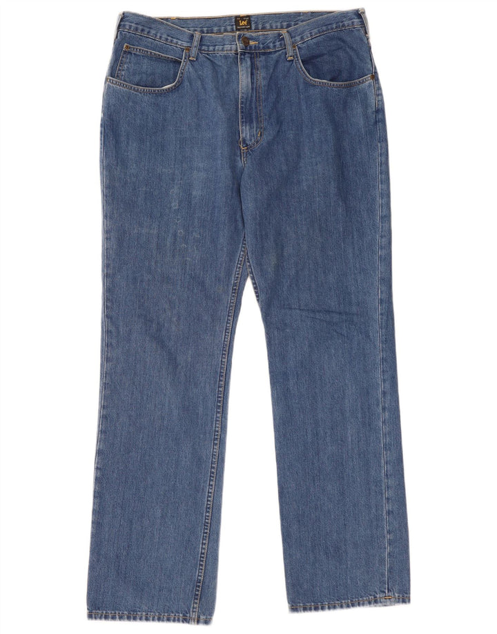 Blugi Lee Brooklyn Straight pentru bărbați W38 L32 Bumbac albastru
