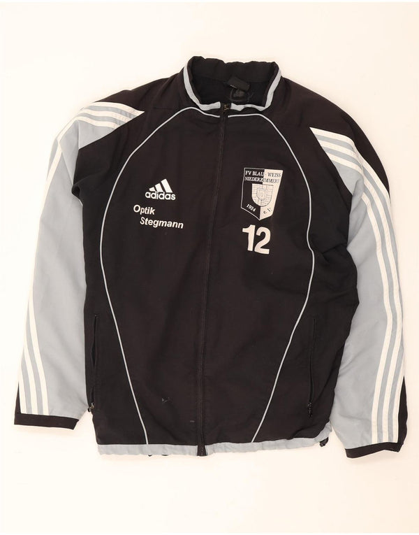 Jachetă de top pentru trening grafic Adidas pentru bărbați UK 38/40 Medium Black Colorblock