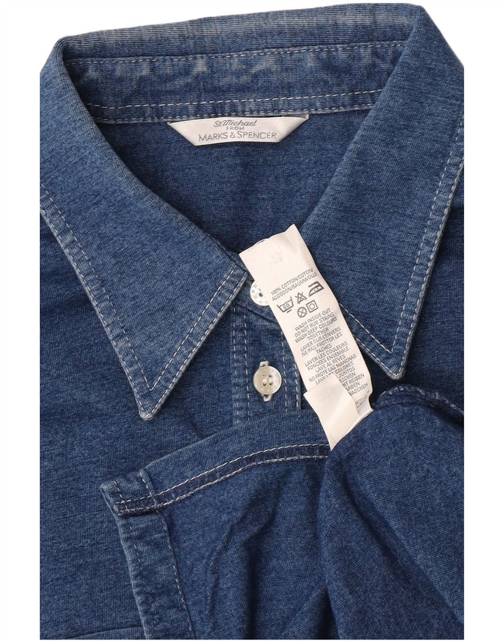 Cămașă pentru femei Marks & Spencer UK 14 Medium Bluemarin Bumbac