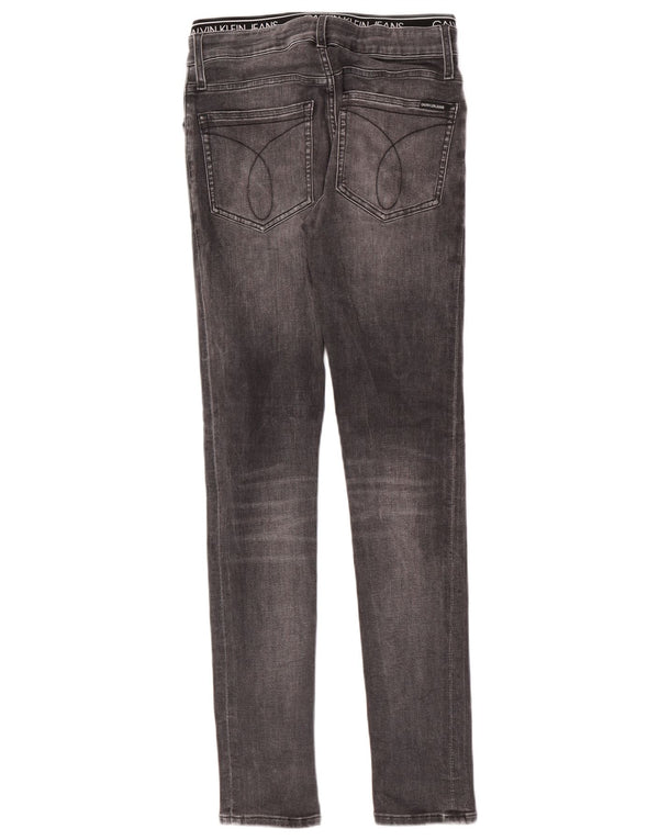 Calvin Klein Blugi skinny grafic pentru baieti 15-16 ani W28 L32 bumbac gri