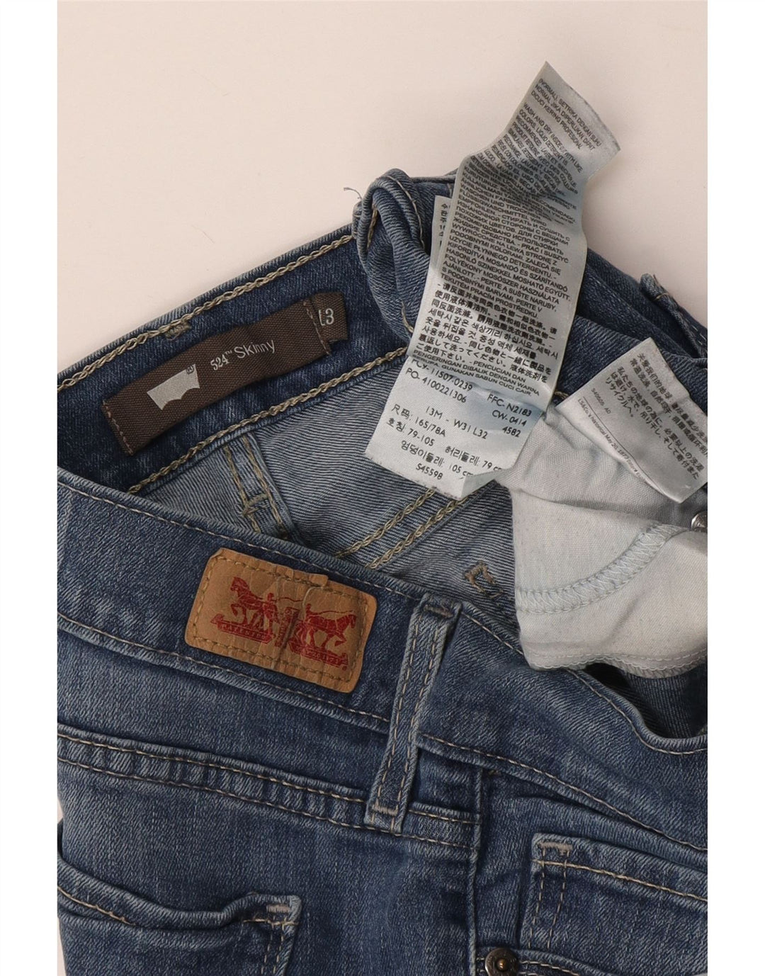 Blugi skinny 524 pentru femei LEVI'S W31 L32 bumbac albastru