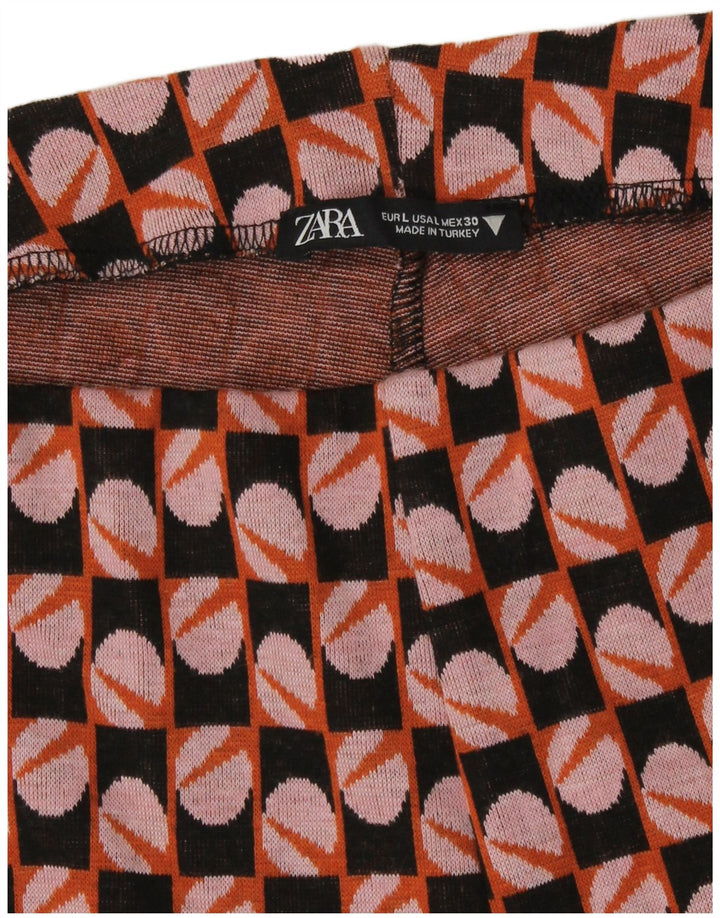 Pantaloni casual pentru femei Bootcut Zara Mari L30 L26 Multicolori Geometric