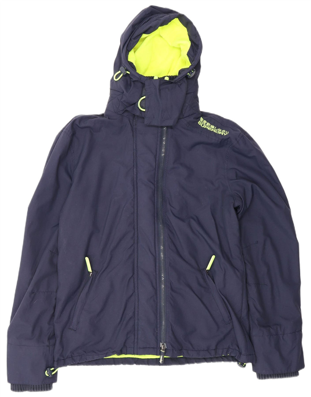 SUPERDRY Jachetă de ploaie cu glugă The Windcheater pentru bărbați, UK 42 XL, nailon bleumarin