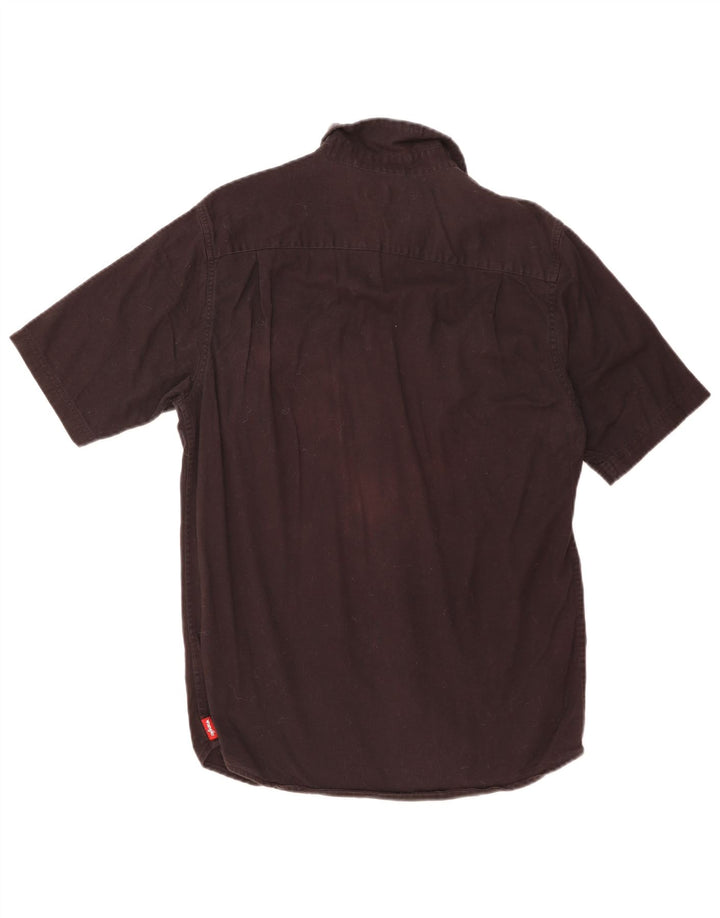 Cămașă cu mânecă scurtă pentru bărbați Wrangler, bumbac negru mic