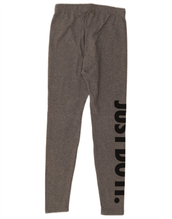 Leggings grafic Nike pentru femei UK 10, bumbac gri mic