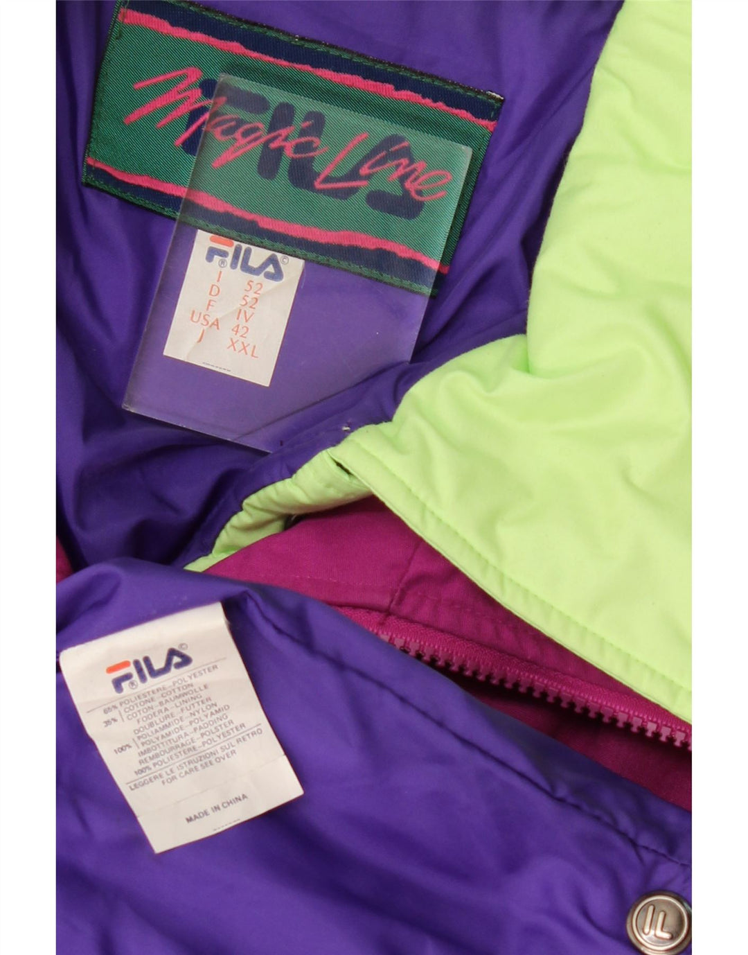 Jachetă căptușită cu glugă Fila pentru bărbați IT 52 XL roz poliester color bloc