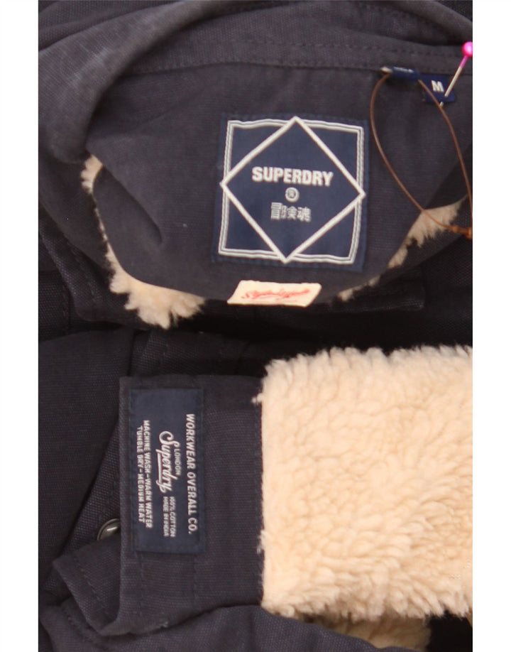 Cămașă Sherpa Lumberjack Superdry pentru bărbați, bumbac mediu albastru bleumarin