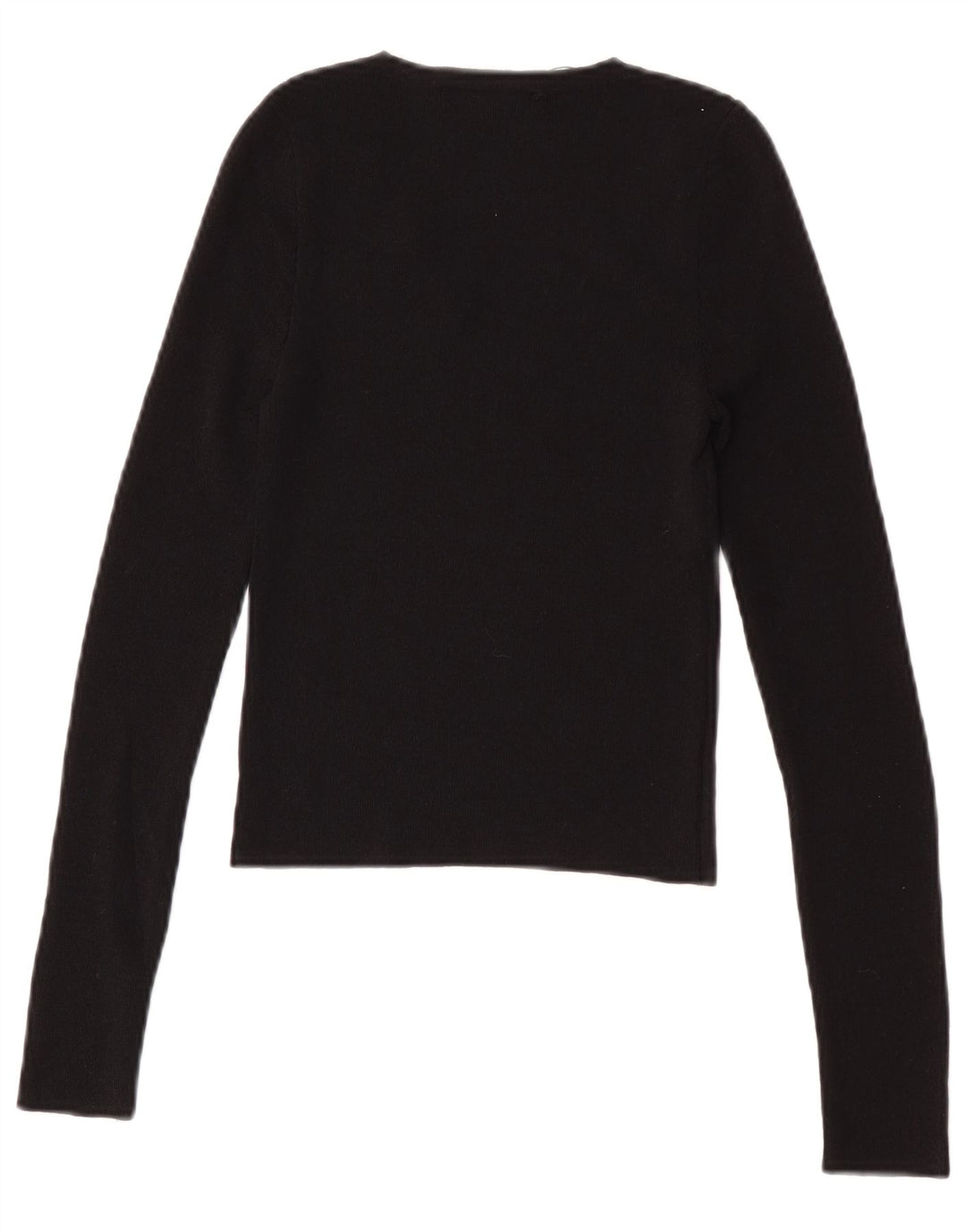 Crop Top pentru femei Zara cu mânecă lungă UK 8 Mic Poliamidă neagră