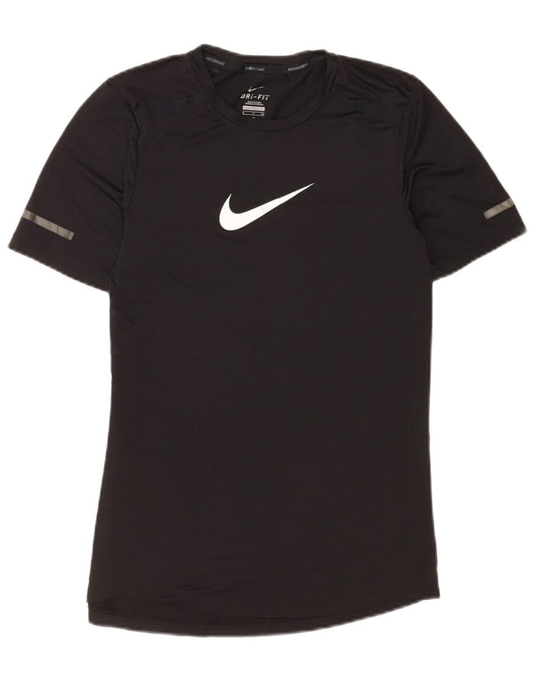 Tricou grafic Nike Dri Fit pentru bărbați Top mic poliester negru