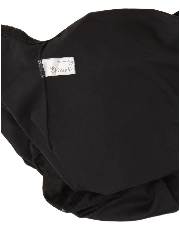 Body pentru femei din catifea MICHELLE UK 14 Medium Black Paisley Poliester