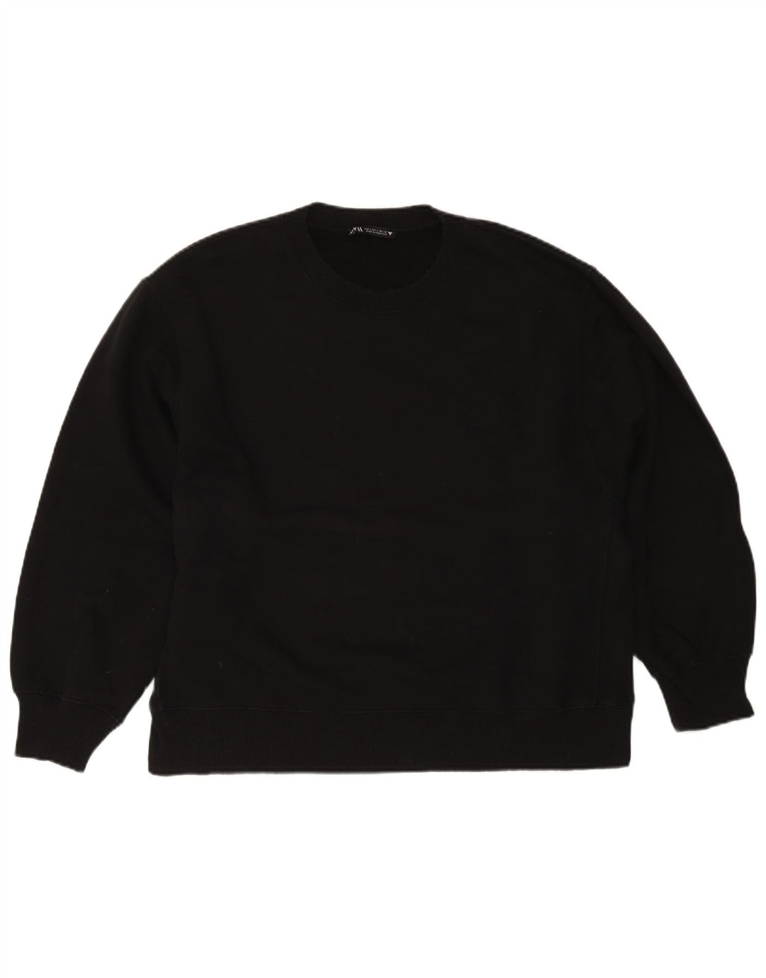 Pulover supradimensionat pentru femei Zara UK 16 Bumbac negru mare