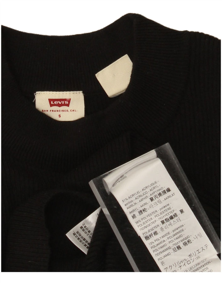 Pulover LEVI'S pentru damă, cu decolteu rotund, UK 8, mic, negru, acrilic