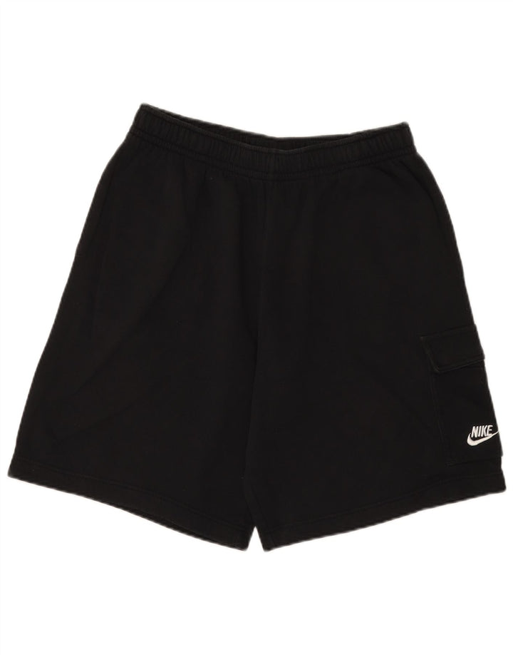 Pantaloni scurți sport Nike pentru bărbați, bumbac mediu negru