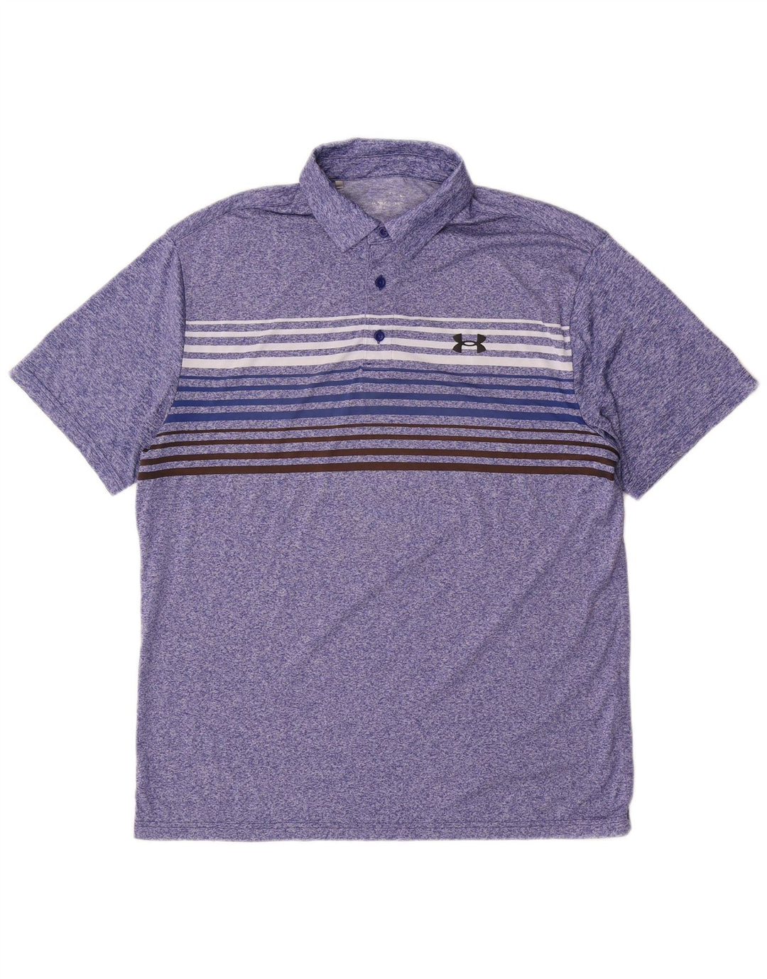 Tricou polo Under Armour pentru bărbați, cu dungi mari, albastre