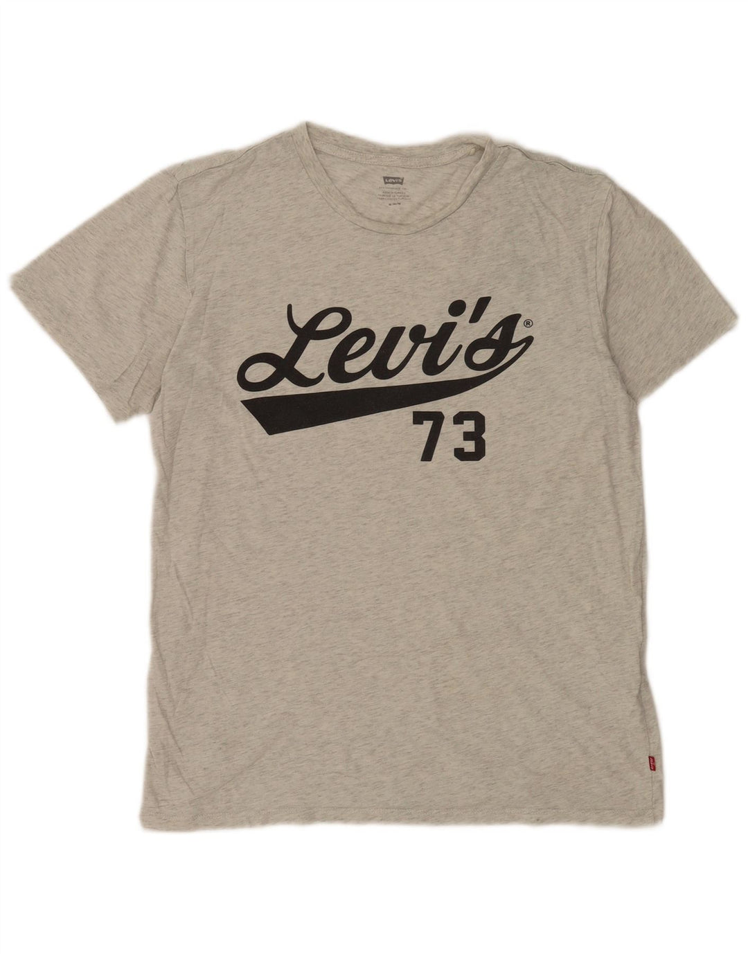 Tricou cu grafic Levi's pentru bărbați Top din bumbac cu pete gri mediu