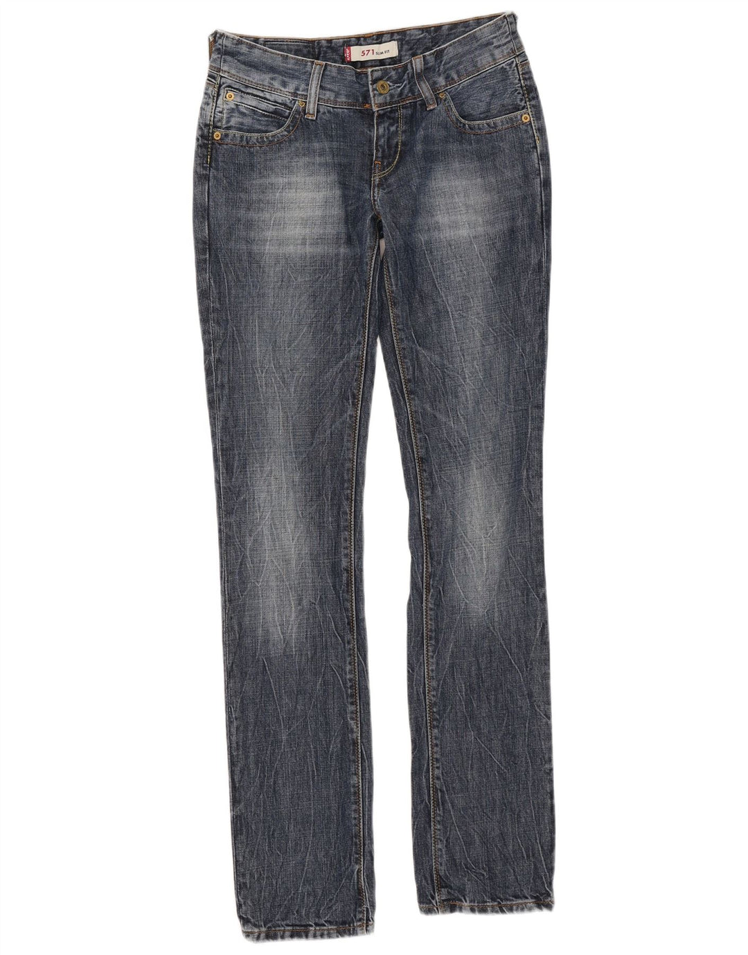 Blugi Levi's 571 Slim pentru femei W27 L34 Bumbac albastru