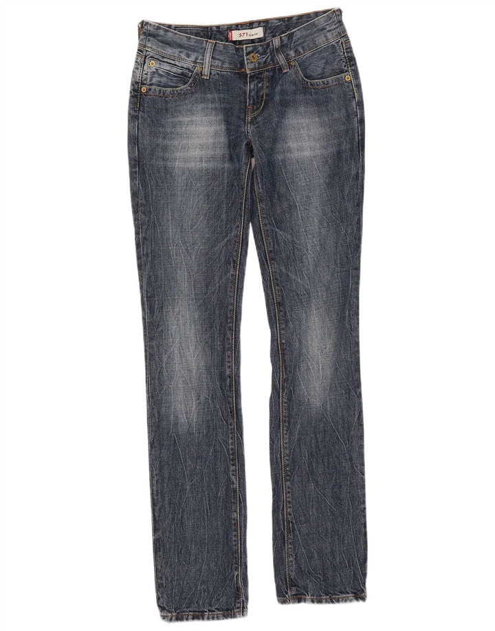 Blugi Levi's 571 Slim pentru femei W27 L34 Bumbac albastru