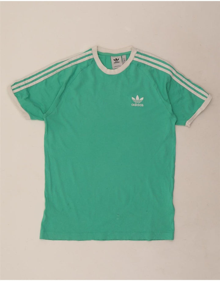 Tricou pentru bărbați Adidas Top Medium Turcoaz Bumbac