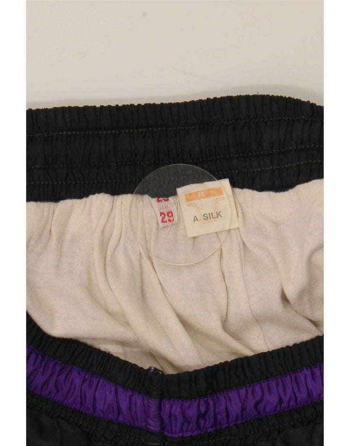 Pantaloni de trening vintage pentru bărbați Joggeri, medii, negru, color block