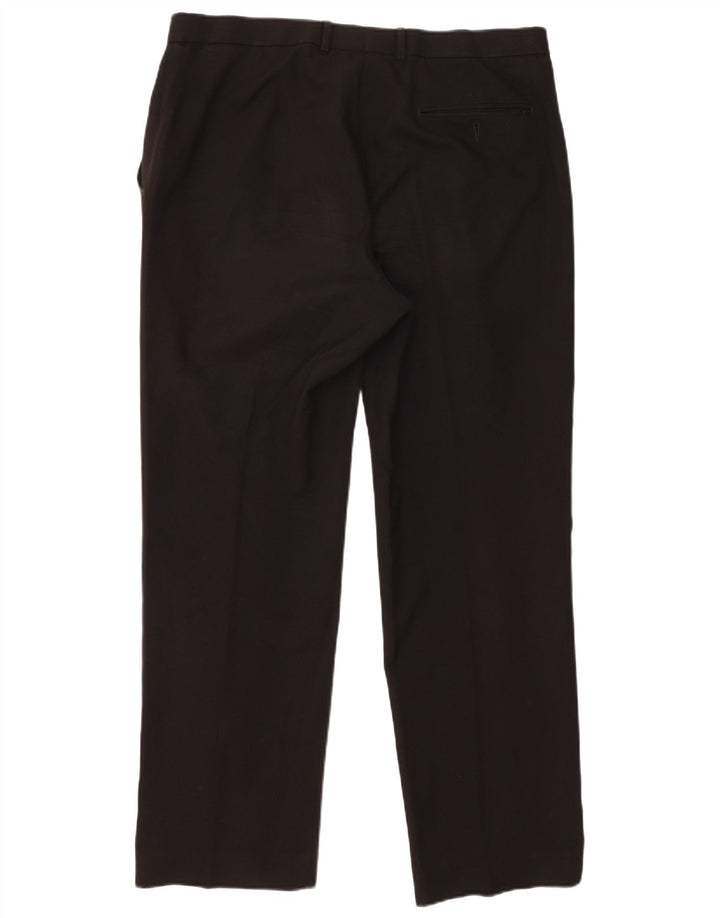 Pantaloni de costum pentru bărbați Marks & Spencer L36 L31 Poliester negru