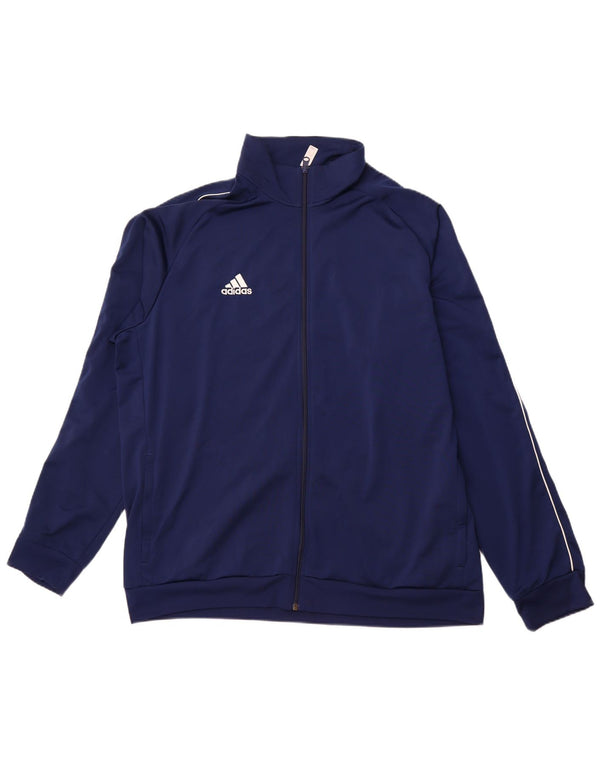 ADIDAS Mens Tracksuit Top Jacket 2XL Navy Blue Polyester