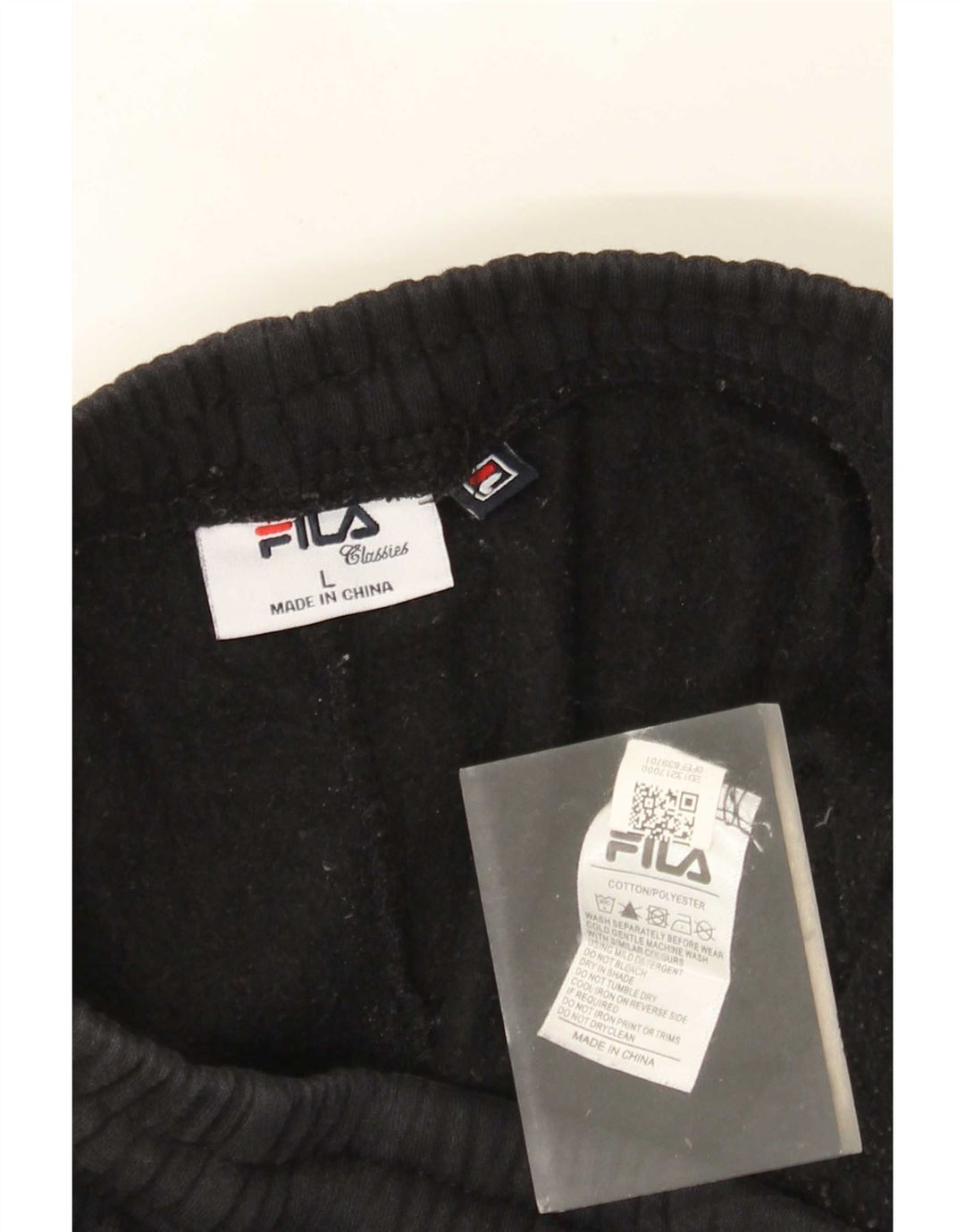 Pantaloni de trening Fila pentru bărbați Joggeri mari, negru, bumbac