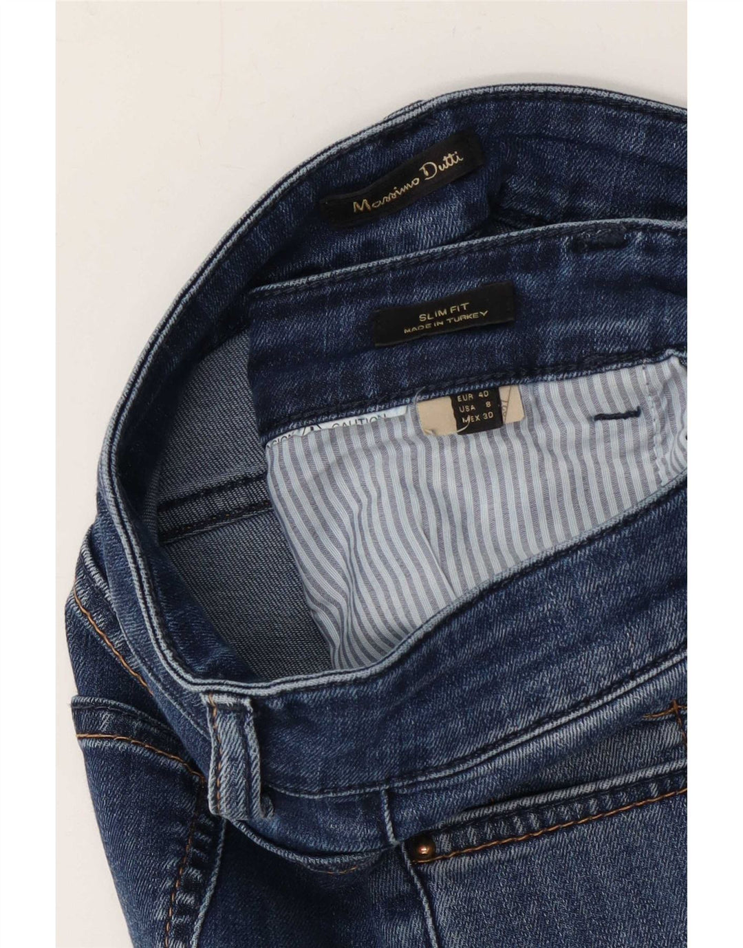 Massimo Dutti Blugi subțiri pentru femei EU 40 Medium W30 L31 Albastru