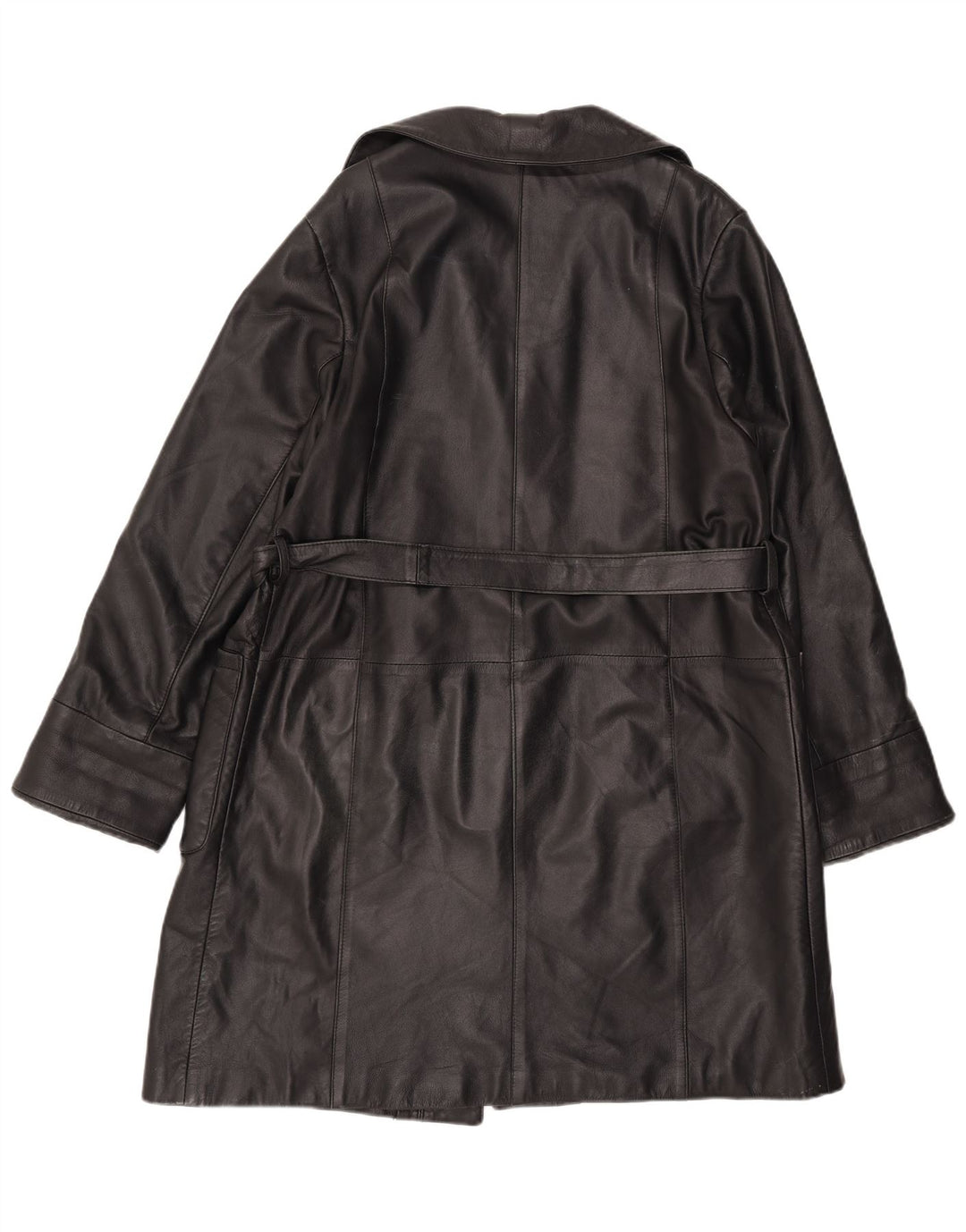 Palton din piele vintage pentru femei IT 44 Medium Black