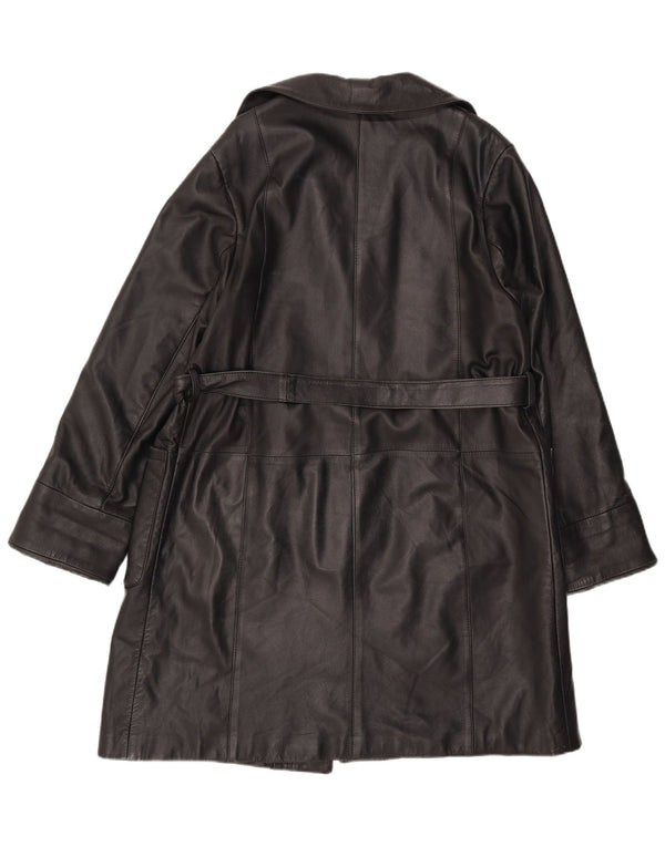 Palton din piele vintage pentru femei IT 44 Medium Black