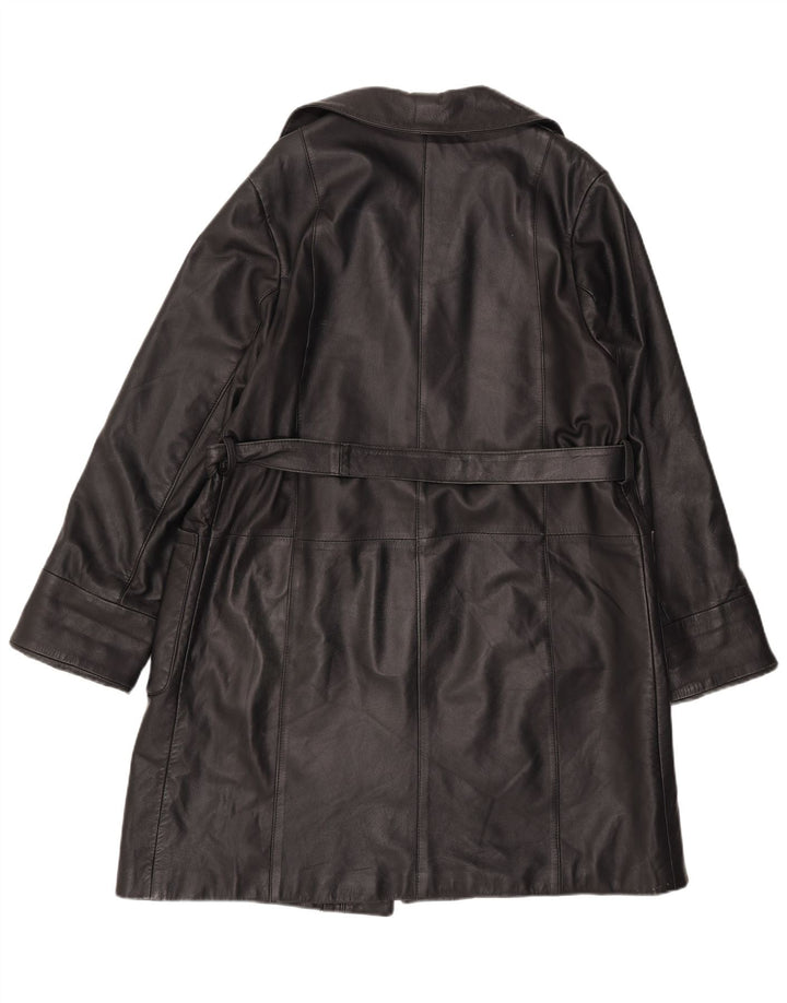 Palton din piele vintage pentru femei IT 44 Medium Black