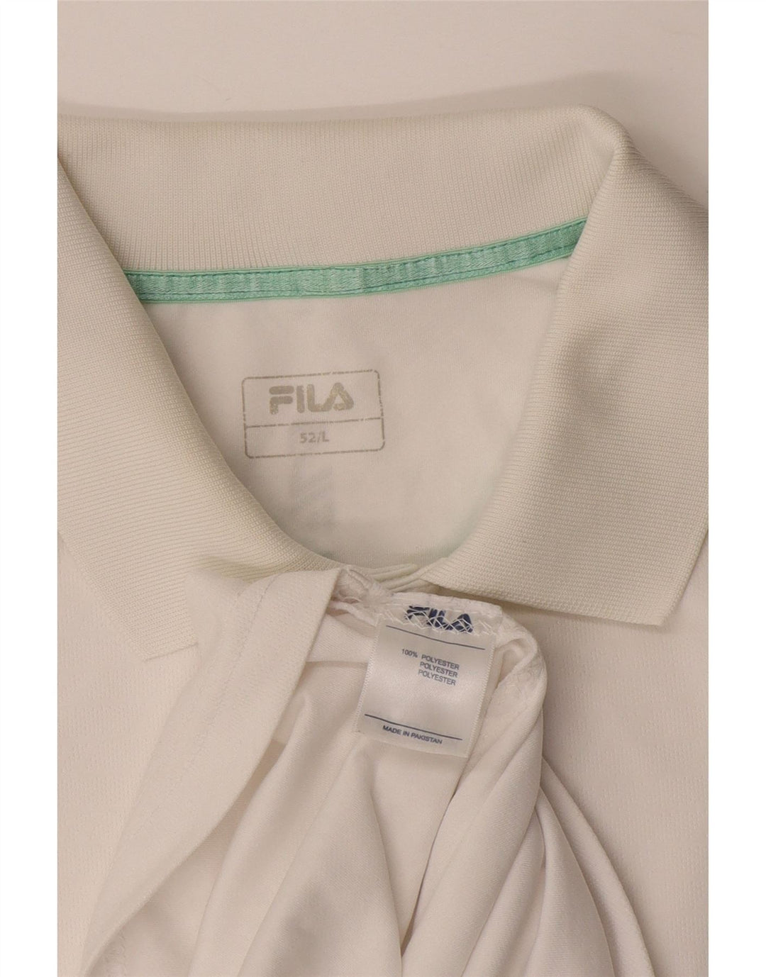 Tricou polo pentru bărbați FILA IT 52 Poliester alb mare