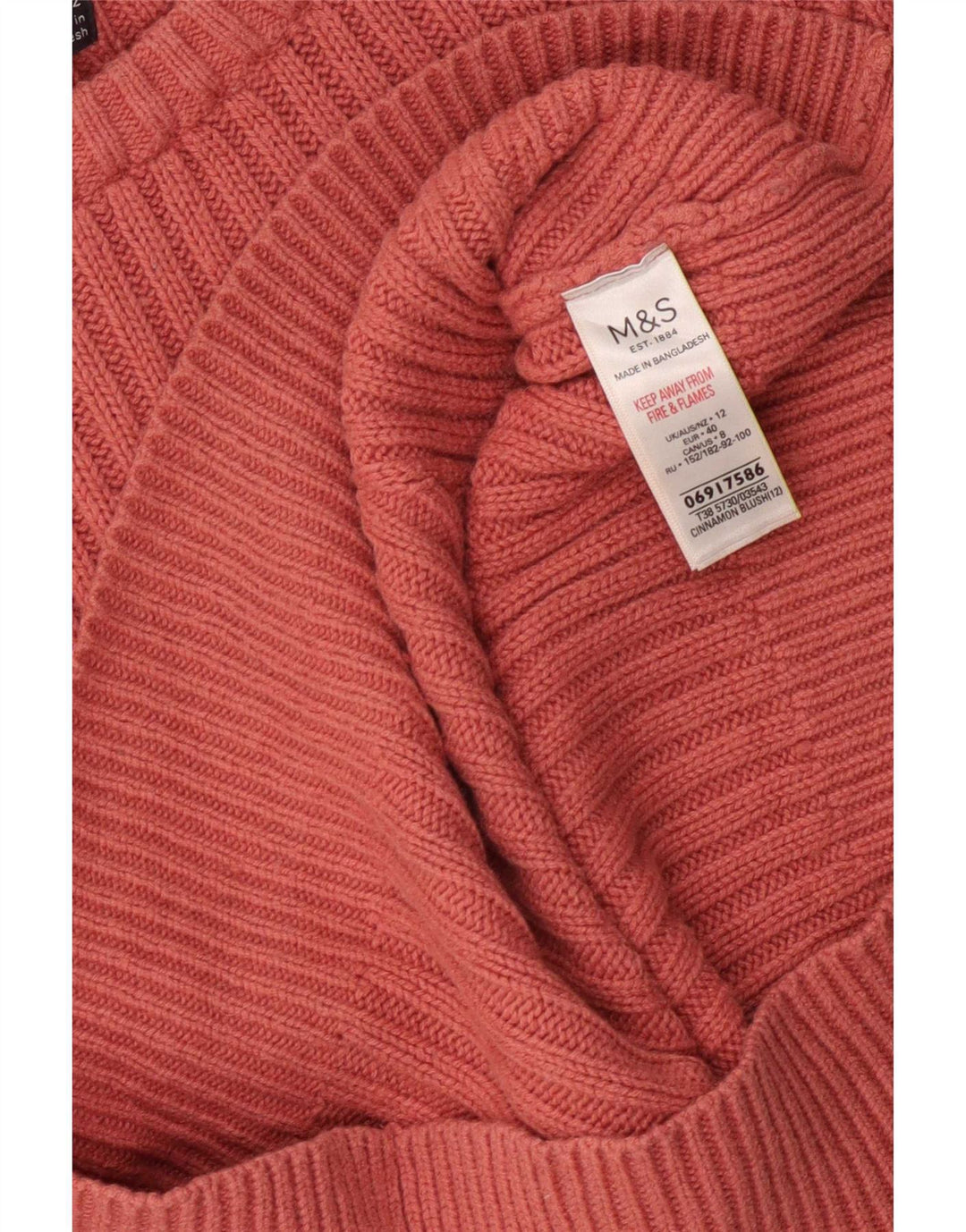 Pulover pentru femei Marks & Spencer cu decolteu cu barca UK 12 Roz mediu
