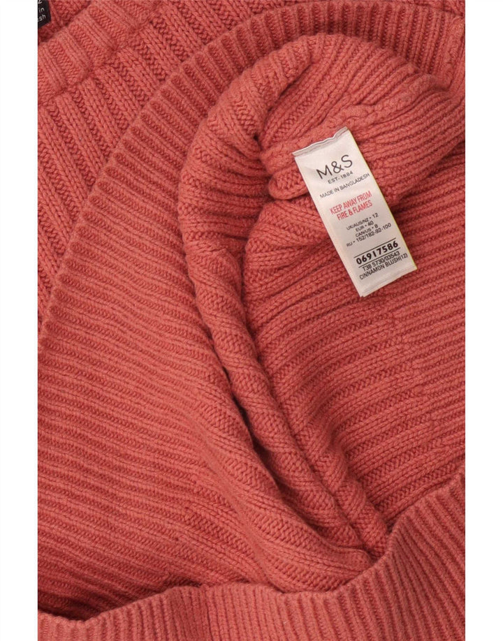 Pulover pentru femei Marks & Spencer cu decolteu cu barca UK 12 Roz mediu