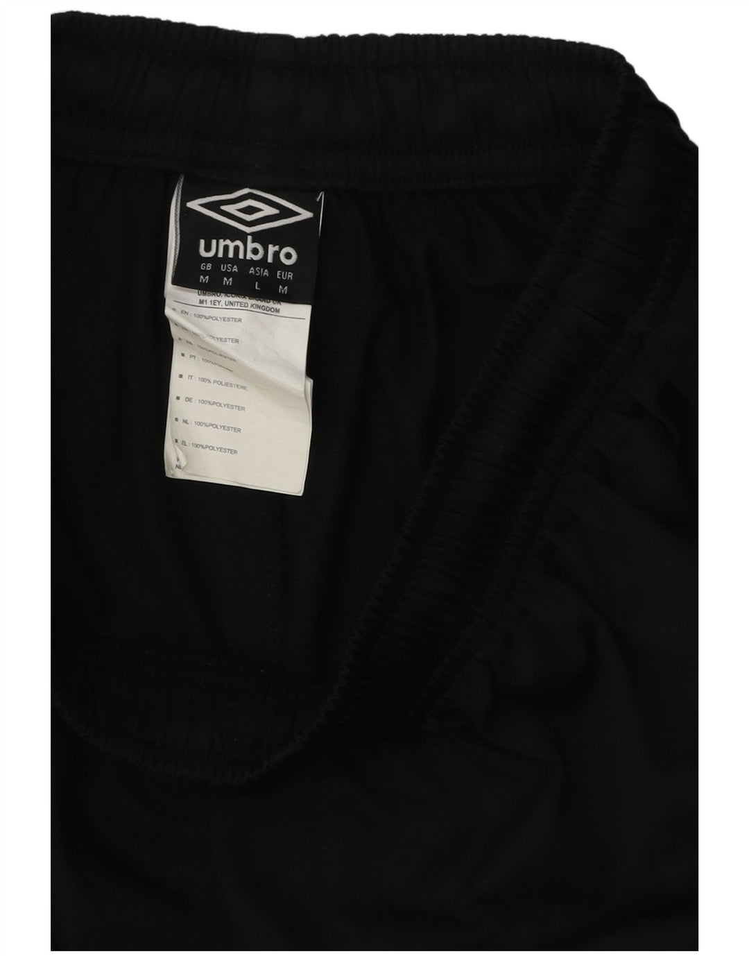 UMBRO Pantaloni scurți sport pentru bărbați, negru mediu, poliester bloc de culoare