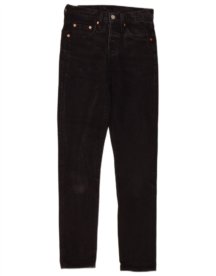 Blugi drepti 501 pentru femei Levi's W24 L30 bumbac negru