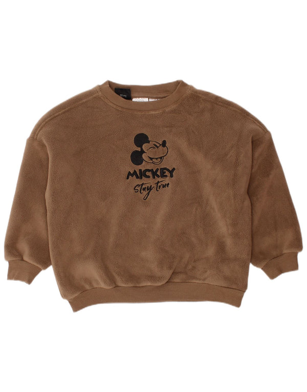 ZARA Baby Boys Pulover Fleece Mickey Mouse 18-24 Luni Bumbac Maro