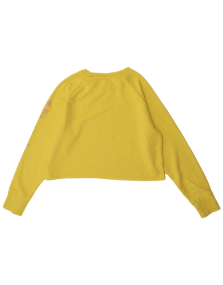 Pulover pentru femei Champion Crop Graphic Pulover UK 14 Galben mediu