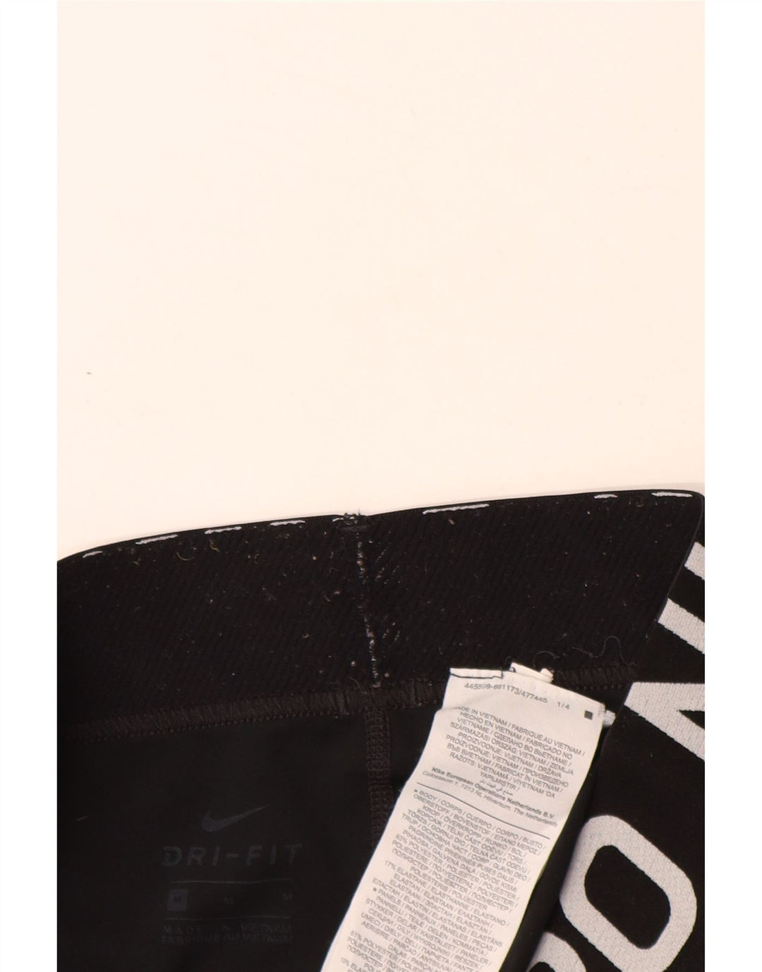 Leggings NIKE Dri Fit Graphic pentru femei UK 12 Poliester mediu negru