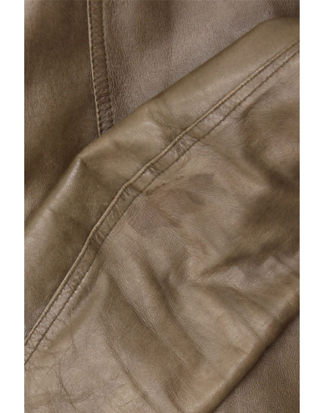 Geaca de piele vintage pentru femei IT 42 Medium Khaki Leather