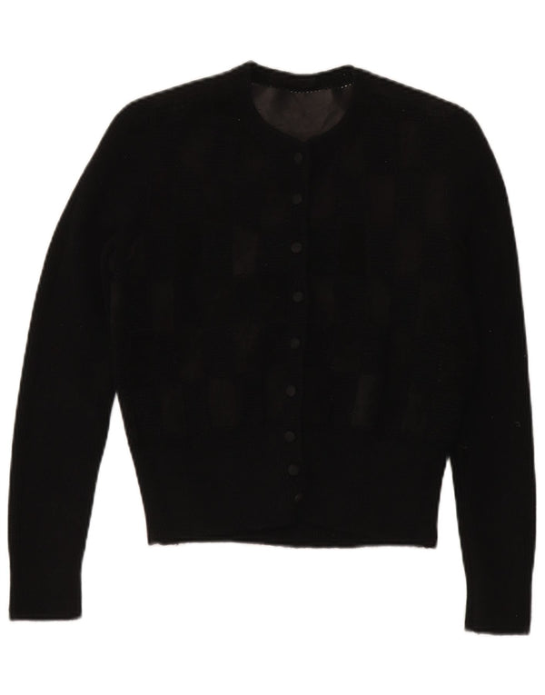 Pulover Cardigan Vintage pentru Damă UK 12 Medium Negru