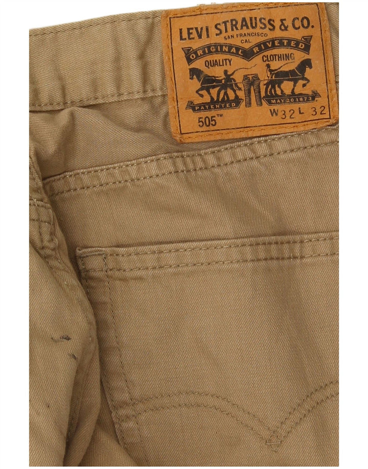 Blugi drepti pentru bărbați Levi's 505 W32 L32 bej