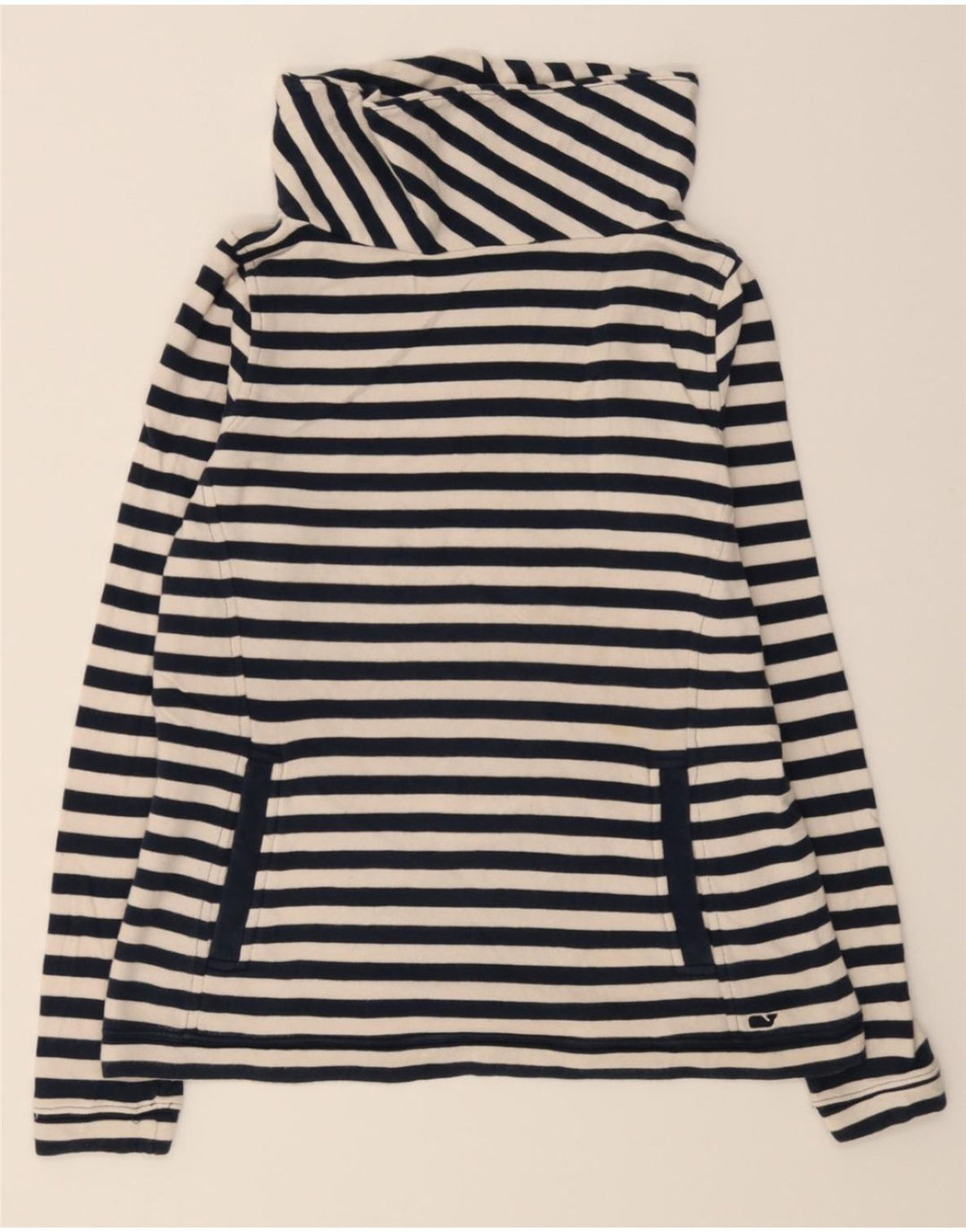 VINEYARD VINES Womens Sweatshirt Jumper UK 10 Small White Striped Vintage Vineyard Vines and Second-Hand Vineyard Vines from Messina Hembry 