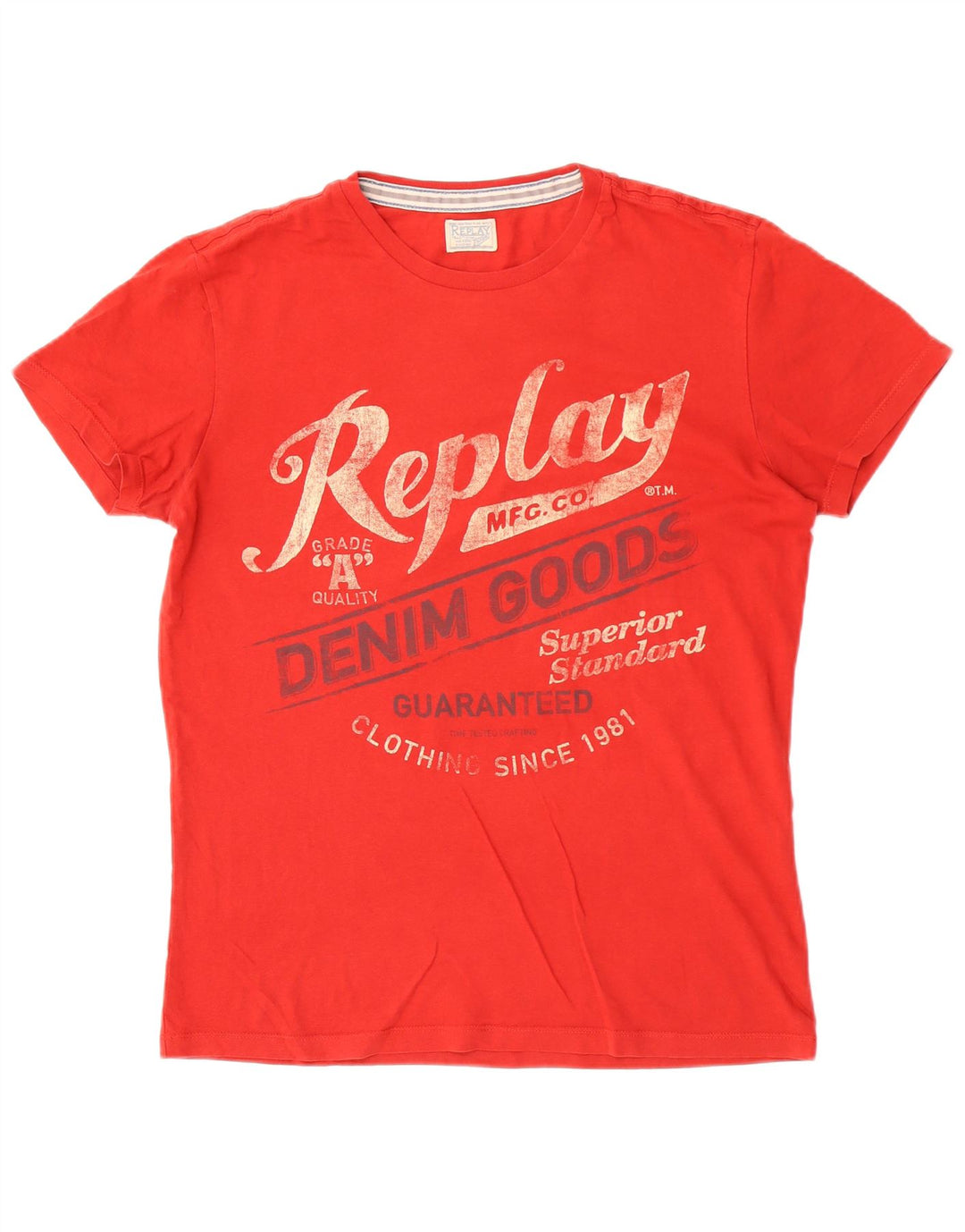 Tricou grafic pentru bărbați Replay Top Medium Red