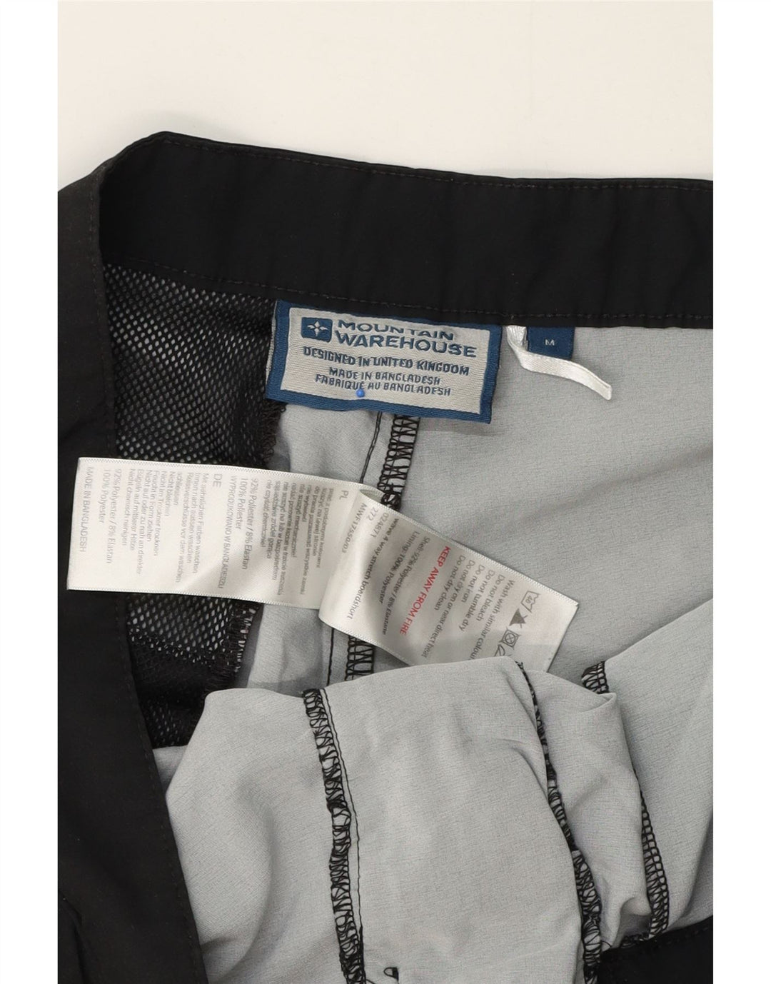 Pantaloni scurți sport pentru bărbați Mountain Warehouse, gri mediu, poliester color bloc