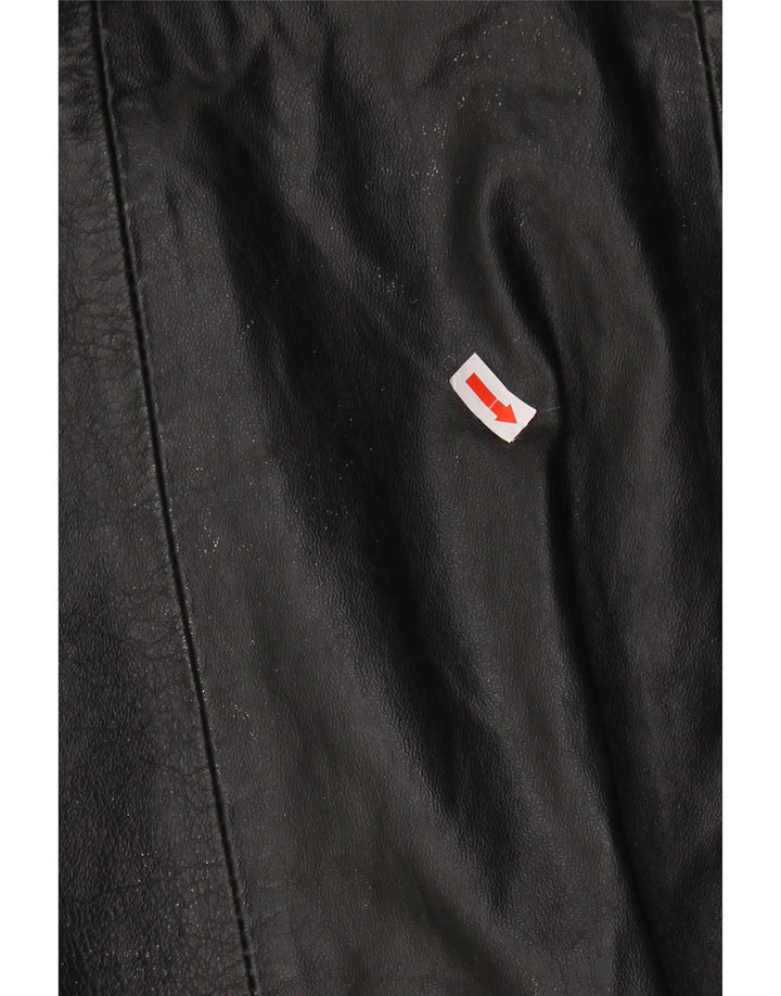 Palton de piele pentru femei VINTAGE UK 10 Piele neagră mică