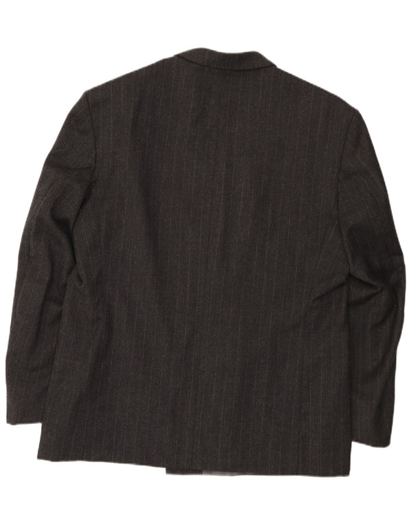 Jachetă vintage pentru bărbați cu două piepturi EU 54 2XL Lână cu dungi gri