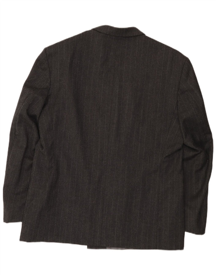 Jachetă vintage pentru bărbați cu două piepturi EU 54 2XL Lână cu dungi gri